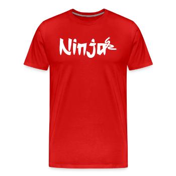 Ninja - Men's Premium Organic T-Shirt - red - Front - Damien (186cm)