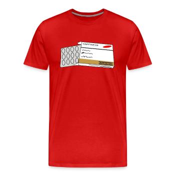 Happiness - Men's Premium Organic T-Shirt - red - Front - Damien (186cm)