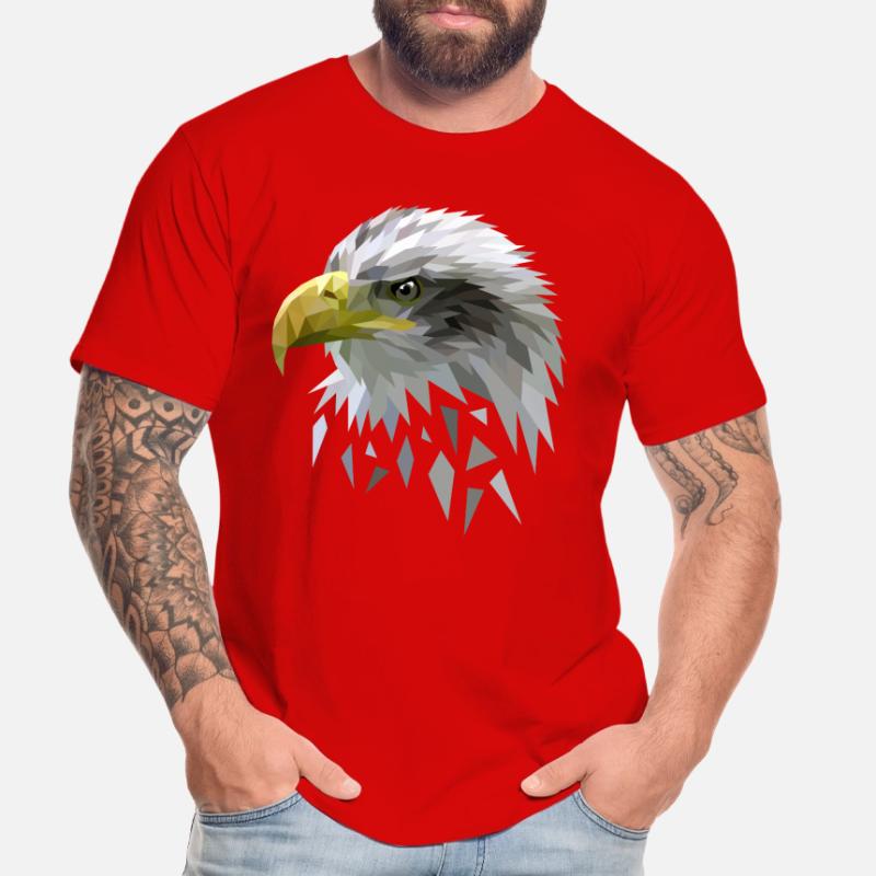 White-tailed eagle low poly polygons geometric Men's Premium Organic T-Shirt