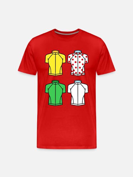 trøje tour race cykel cykel Frankrig - Herre Premium T-shirt økologisk - rød