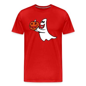 fantôme - T-shirt bio Premium Homme - rouge - Devant - Damien (186cm)