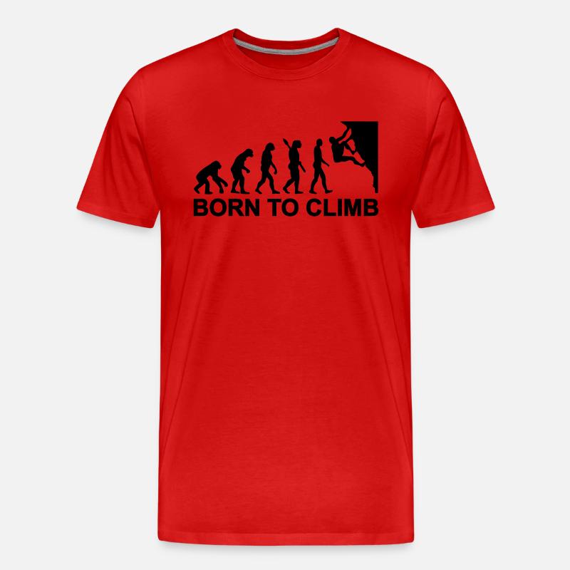Évolution Escalade - T-shirt bio Premium Homme - rouge