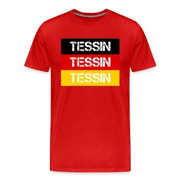 VILLE TESSIN, ALLEMAGNE - T-shirt bio Premium Homme - rouge - Devant - Damien (186cm)