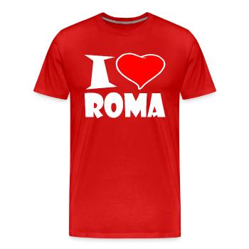 J'aime Roma - T-shirt bio Premium Homme - rouge - Devant - Damien (186cm)