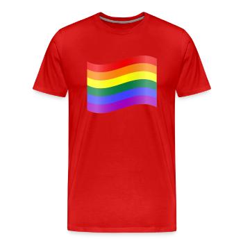 Drapeau arc-en-ciel - T-shirt bio Premium Homme - rouge - Devant - Damien (186cm)