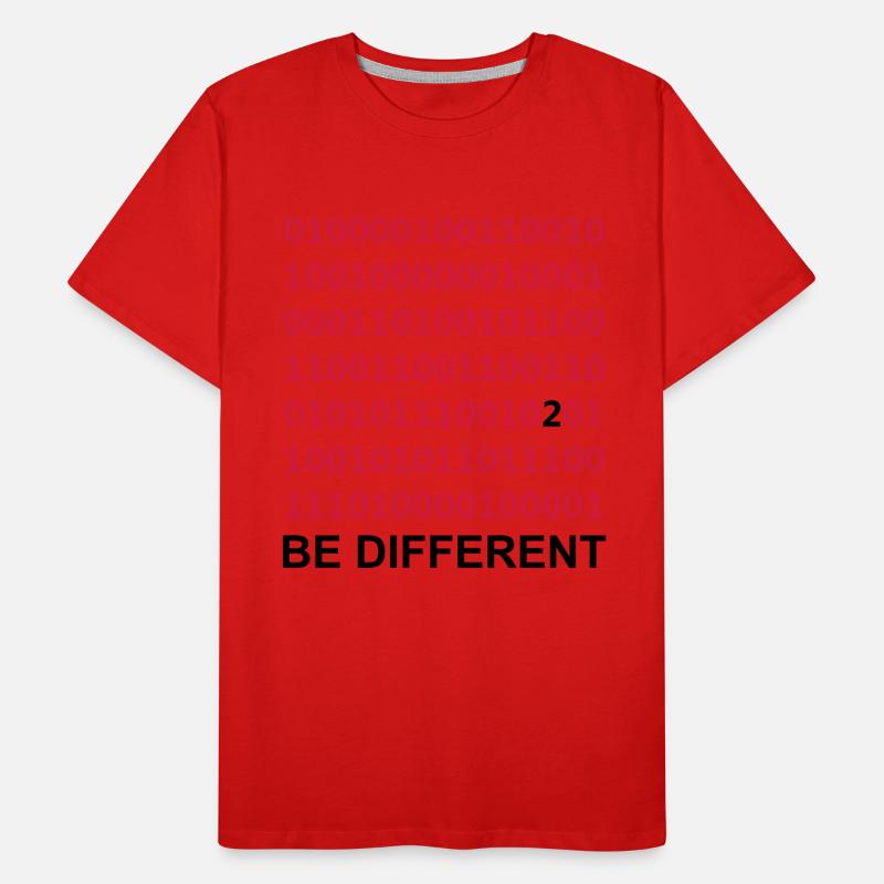 Be Different - Binary - Digital Men's Premium Organic T-Shirt