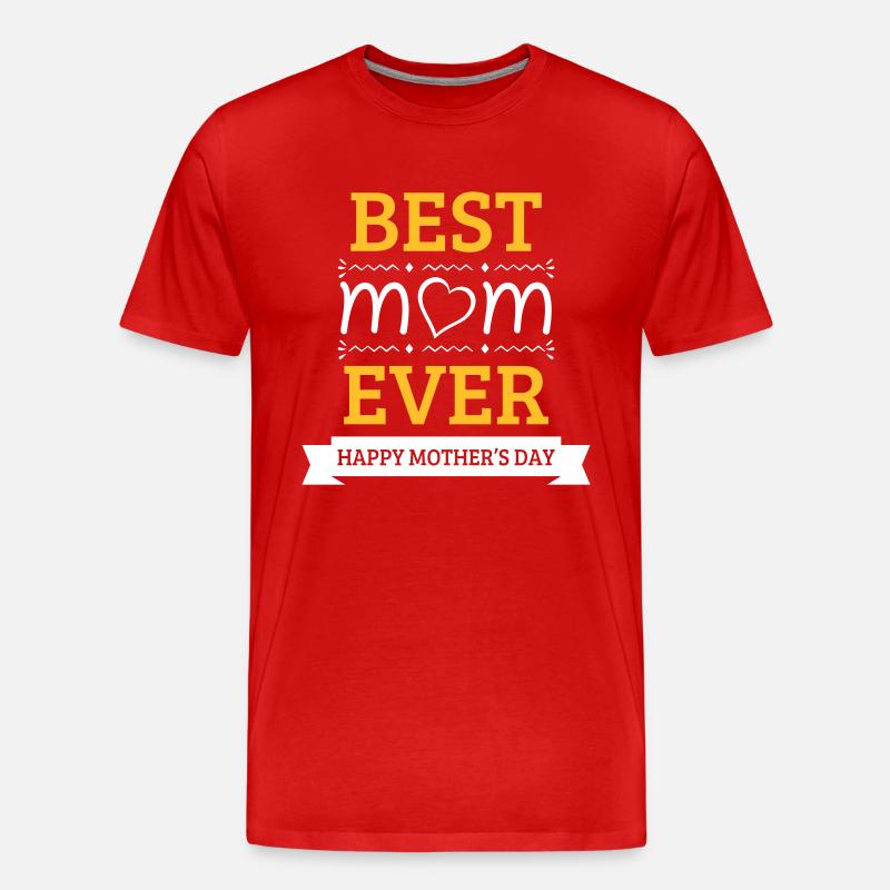 Best Mom Ever - Männer Premium Bio T-Shirt - Rot