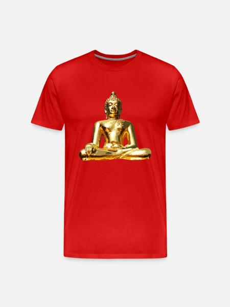 Bouddha Or - T-shirt bio Premium Homme - rouge