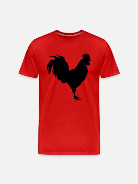 rooster - Men's Premium Organic T-Shirt - red