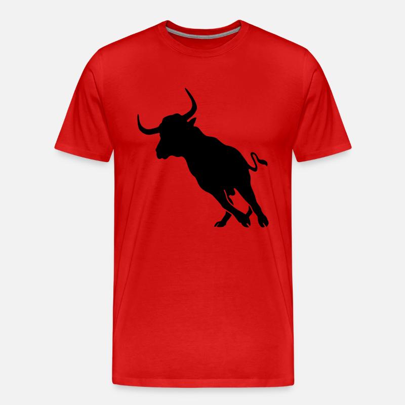 bull - Men's Premium Organic T-Shirt - red