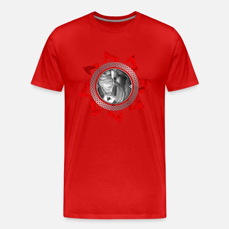 Wikinger - Männer Premium Bio T-Shirt - Rot