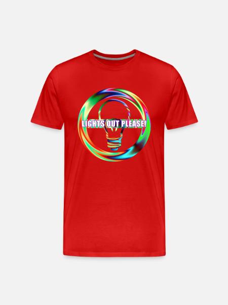 Turn off light from lamp - Men's Premium Organic T-Shirt - red