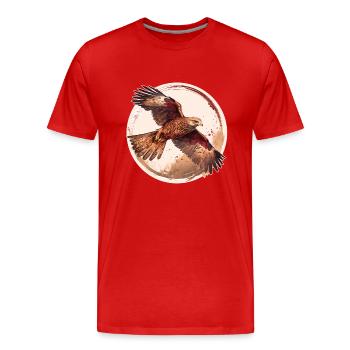 Red kite bird of prey - Men's Premium Organic T-Shirt - red - Front - Damien (186cm)