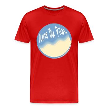Strand Dune du Pilat Arcachon - Männer Premium Bio T-Shirt - Rot - Vorne - Damien (186cm)