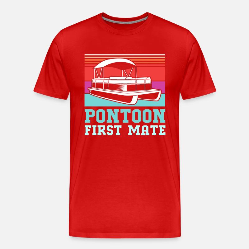 Pontonboot Boot Boote - Männer Premium Bio T-Shirt - Rot