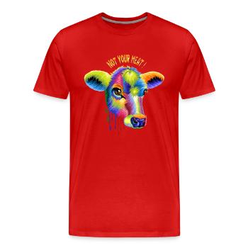 not your meat - Men's Premium Organic T-Shirt - red - Front - Damien (186cm)