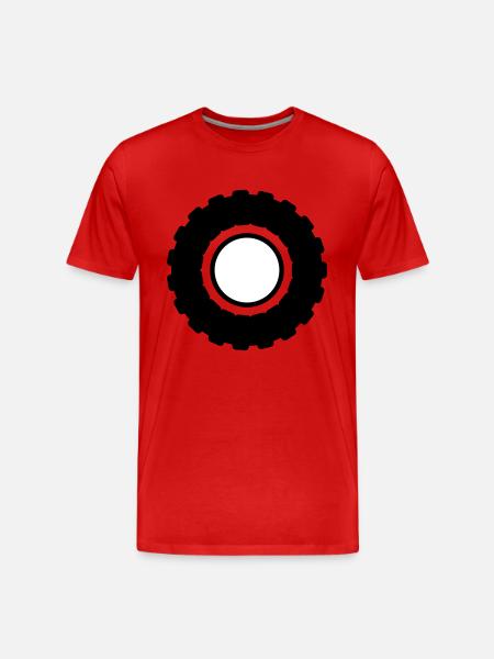 Tractor tire - Men's Premium Organic T-Shirt - red