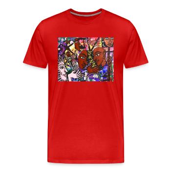 Free Jazz - Men's Premium Organic T-Shirt - red - Front - Damien (186cm)