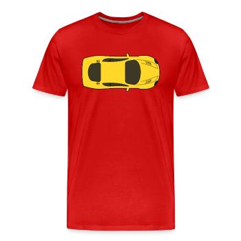 dragster racer automotive car automobil rennwagen5 - Männer Premium Bio T-Shirt - Rot - Vorne - Damien (186cm)
