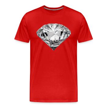 diamant - T-shirt bio Premium Homme - rouge - Devant - Damien (186cm)