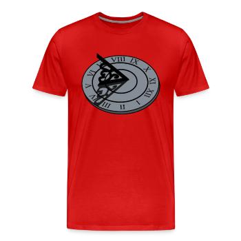 horloge montre clock time hourglass sabuhr140 - T-shirt bio Premium Homme - rouge - Devant - Damien (186cm)