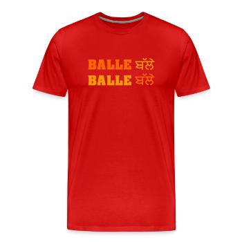 BALLE BALLE - Men's Premium Organic T-Shirt - red - Front - Damien (186cm)