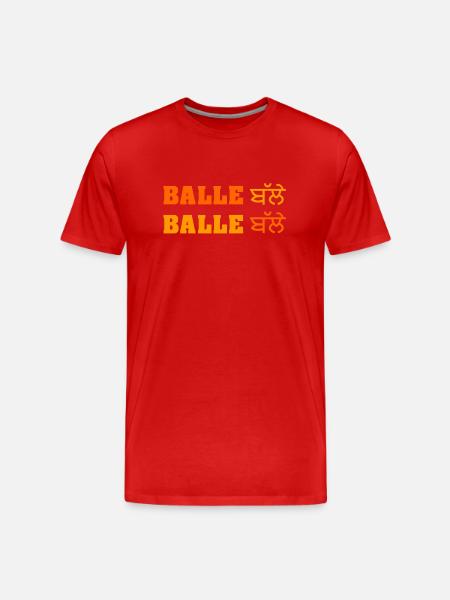 BALLE BALLE - Männer Premium Bio T-Shirt - Rot