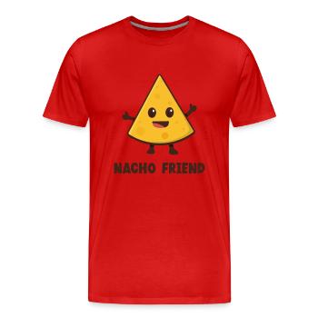 Ami Nacho - T-shirt bio Premium Homme - rouge - Devant - Damien (186cm)