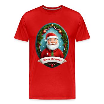 Santa Claus - Men's Premium Organic T-Shirt - red - Front - Damien (186cm)