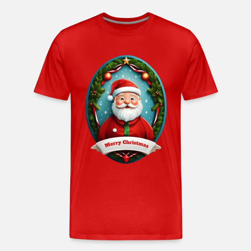 Weihnachtsmann - Männer Premium Bio T-Shirt - Rot