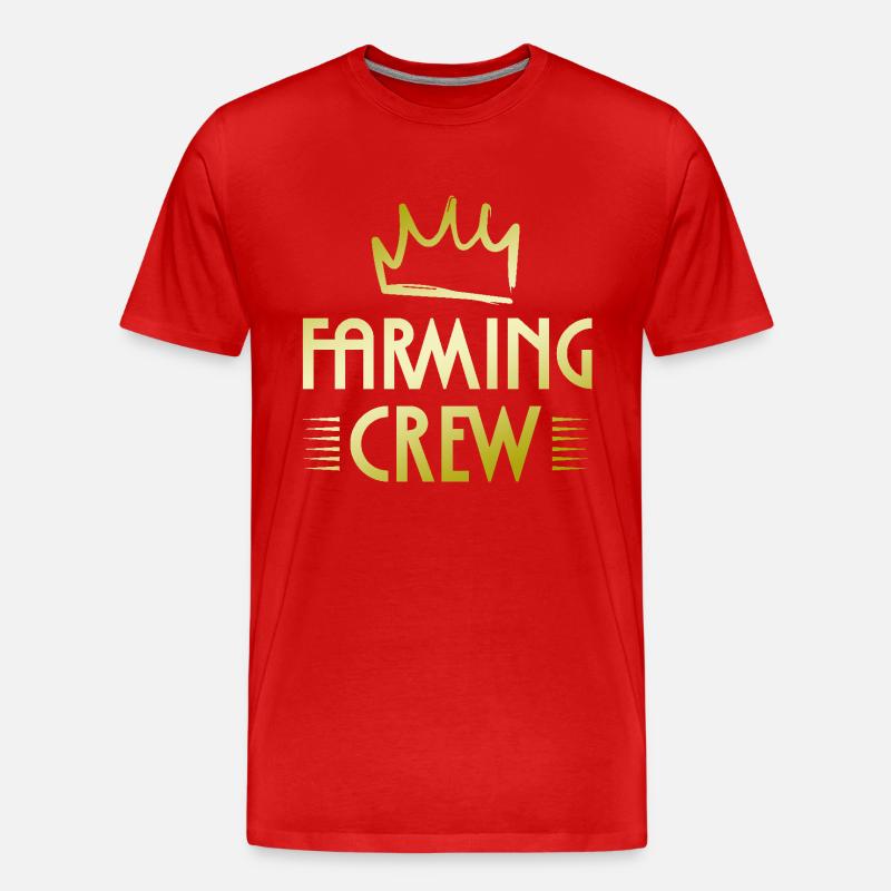 Farming Crew - Männer Premium Bio T-Shirt - Rot