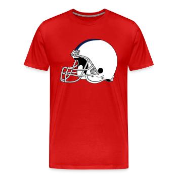 Casque de football - T-shirt bio Premium Homme - rouge - Devant - Damien (186cm)