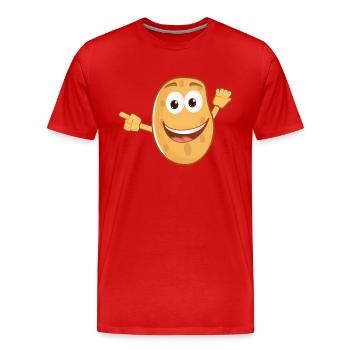 kartoffeln potato halloween gemuese vegetables3 - Männer Premium Bio T-Shirt - Rot - Vorne - Damien (186cm)