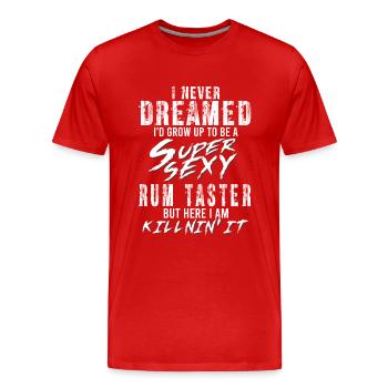 Super Sexy Rum-Verkoster Rum Verkostung Geschenk - Männer Premium Bio T-Shirt - Rot - Vorne - Damien (186cm)