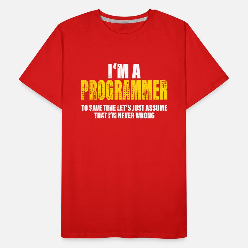 Programmierer Lustig Beruf Kollegen Geschenk Männer Premium Bio T-Shirt