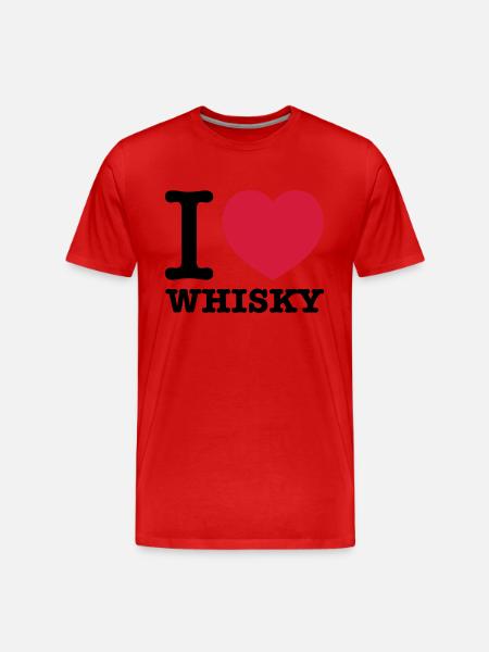 i love whiskey - Men's Premium Organic T-Shirt - red