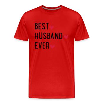 Mari - T-shirt bio Premium Homme - rouge - Devant - Damien (186cm)