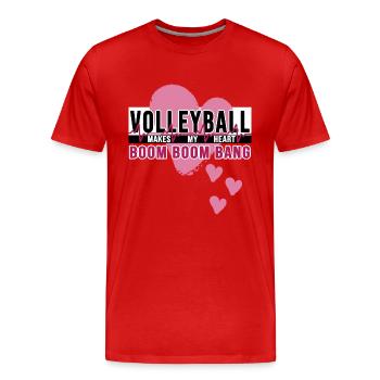 volley-ball volley-ball volley-ball - T-shirt bio Premium Homme - rouge - Devant - Damien (186cm)