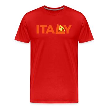 Italy - Men's Premium Organic T-Shirt - red - Front - Damien (186cm)
