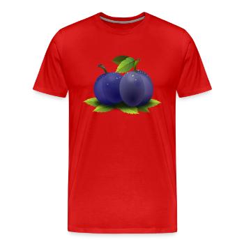 veggie Veggie prune prune fruits1 - T-shirt bio Premium Homme - rouge - Devant - Damien (186cm)