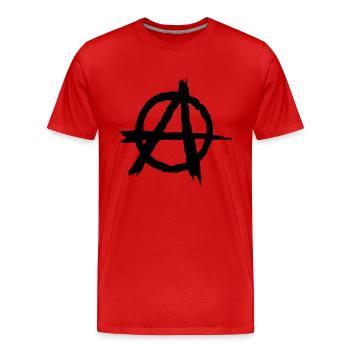 Anarchy - Anarchie - T-shirt bio Premium Homme - rouge - Devant - Damien (186cm)