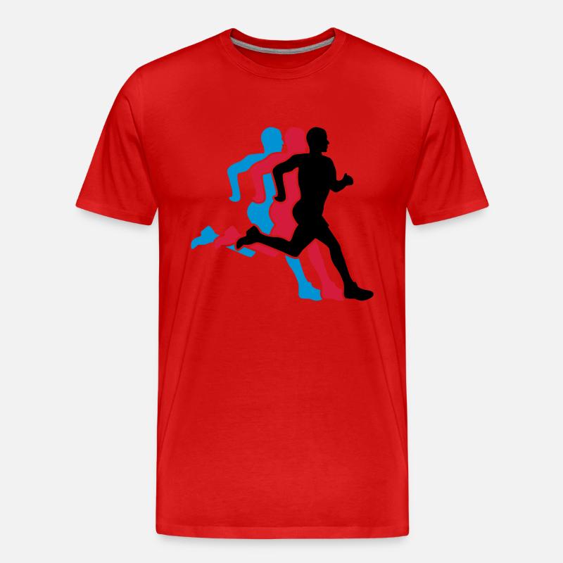 running - Männer Premium Bio T-Shirt - Rot