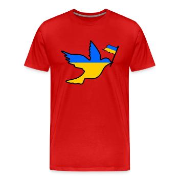 Ukraine - Men's Premium Organic T-Shirt - red - Front - Damien (186cm)