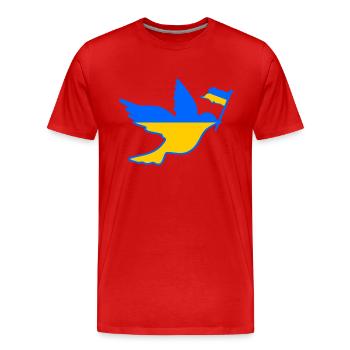 Ukraine - T-shirt bio Premium Homme - rouge - Devant - Damien (186cm)