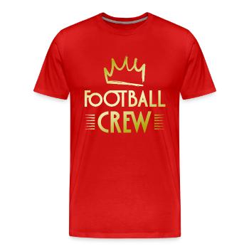 Équipe de football - T-shirt bio Premium Homme - rouge - Devant - Damien (186cm)