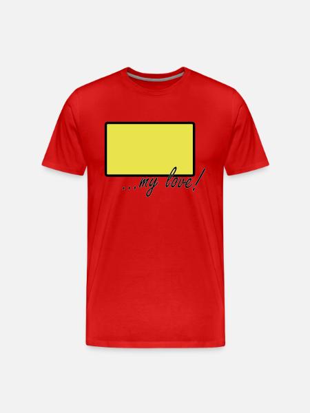 village my love - Men's Premium Organic T-Shirt - red