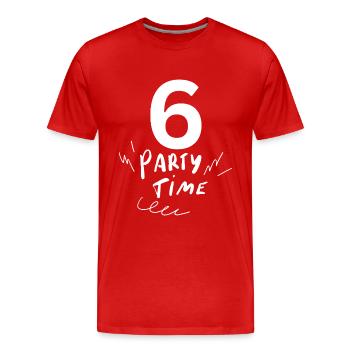 6 - Männer Premium Bio T-Shirt - Rot - Vorne - Damien (186cm)