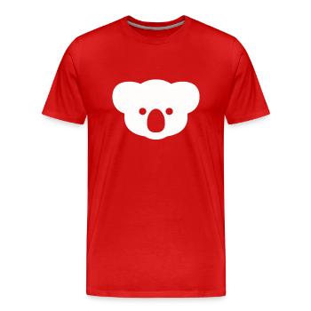 Koala bear - Men's Premium Organic T-Shirt - red - Front - Damien (186cm)