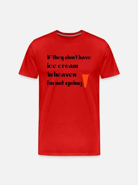 Ice Cream - Men's Premium Organic T-Shirt - red