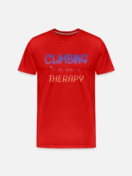Climbing - Männer Premium Bio T-Shirt - Rot
